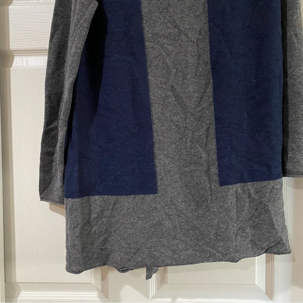 Cashmere Cashmere Stitch‎ Fix Blue & Gray Open Front Cardigan Size Large